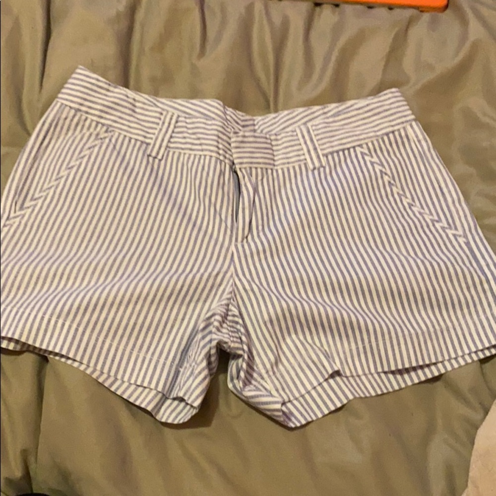 Stripped cotton shorts